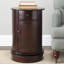 Regan Solid Wood Swivel Drum End Table with Storage-33641560
