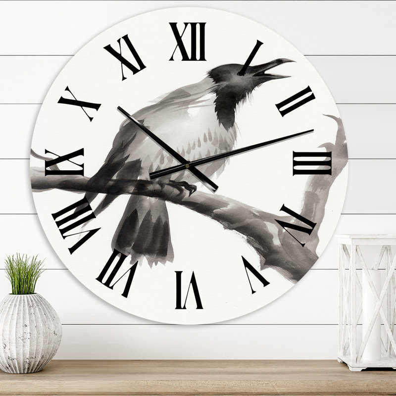 Horloge murale surdimensionnée sur une branche, Petit