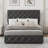 Bed Frame With Adjustable Headboard And 4 Storage Drawers, Linen Upholstered Platform Bed Frame-110095406-110095411