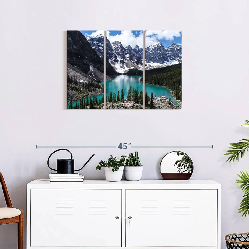 Lake Louise Landscape Wall Art, reproduction d'art sur toile, H 20 po x l 33 po x P 1,25 po