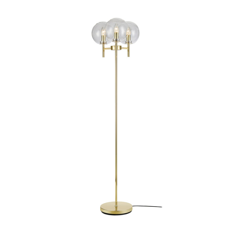 Celine 147cm Novelty Floor Lamp, Gold, Clear