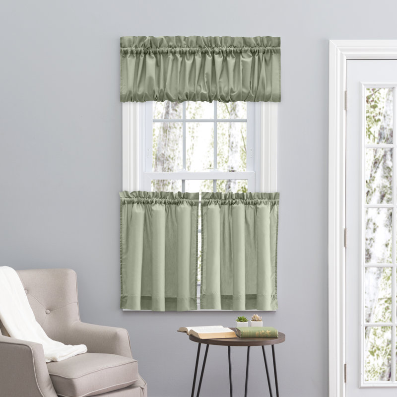 Ellis Balloon 60'' W Window Valance, Sage