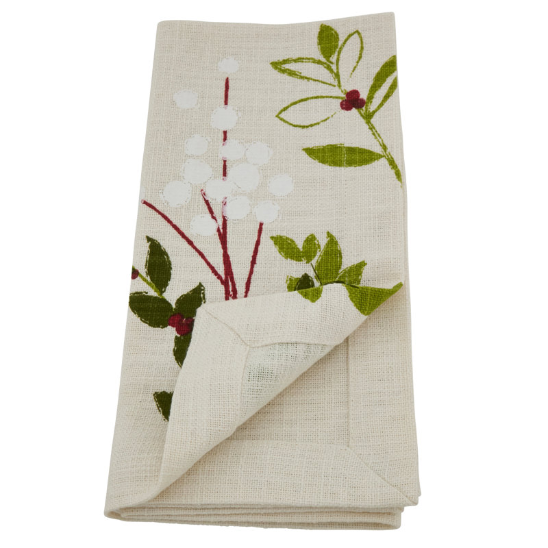 Sauceda Cotton Floral Square Napkin