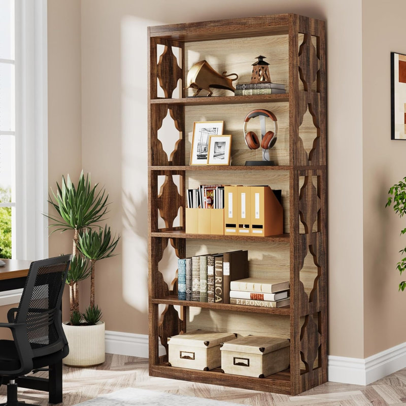 Étagère de rangement 69,98 "à 6 niveaux avec bibliothèque ouverte Rhombus