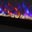 Foyer électrique 36 "à effet mural 1500W 36" avec effet de flamme, lumière de fond 7 couleurs et lumière latérale, noir