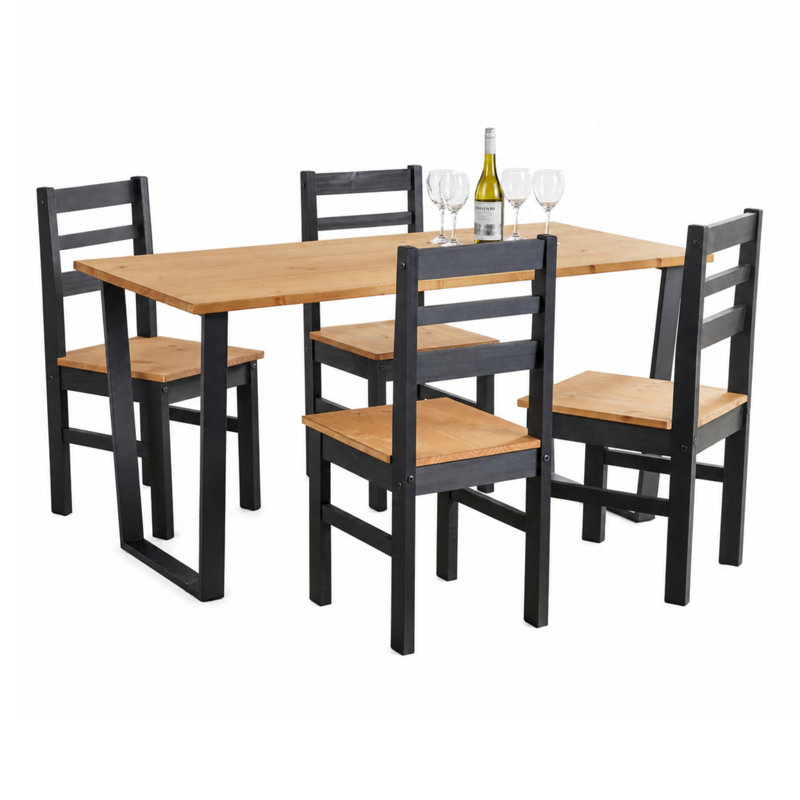 Texas 4 - Person Dining Set, 75cm H x 150cm W x 75cm D