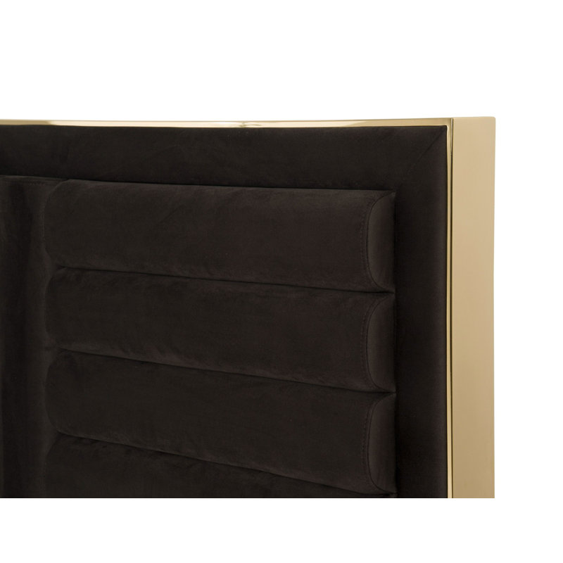 Sunne Full Upholstered Bed, Dark Brown, King