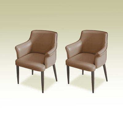 31.1"" Solid Back Upholstered Arm Chair(Set of 2) -  Corrigan StudioÂ®, 4EE680375D7B4409BFF3D784DACA9701