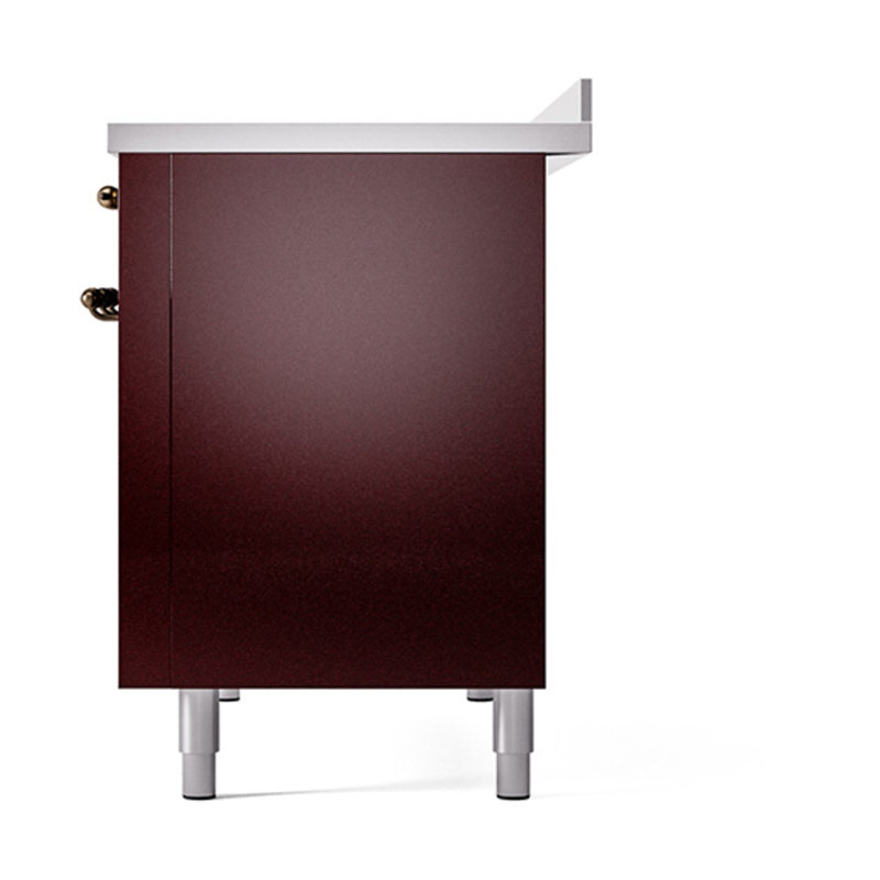 ILVE Nostalgie II Noblesse 48 in Induction Range, Burgundy/Burnished