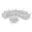 Canapé modulaire moderne 107 po avec revêtement Boucle Wyeth Wyeth-126157701