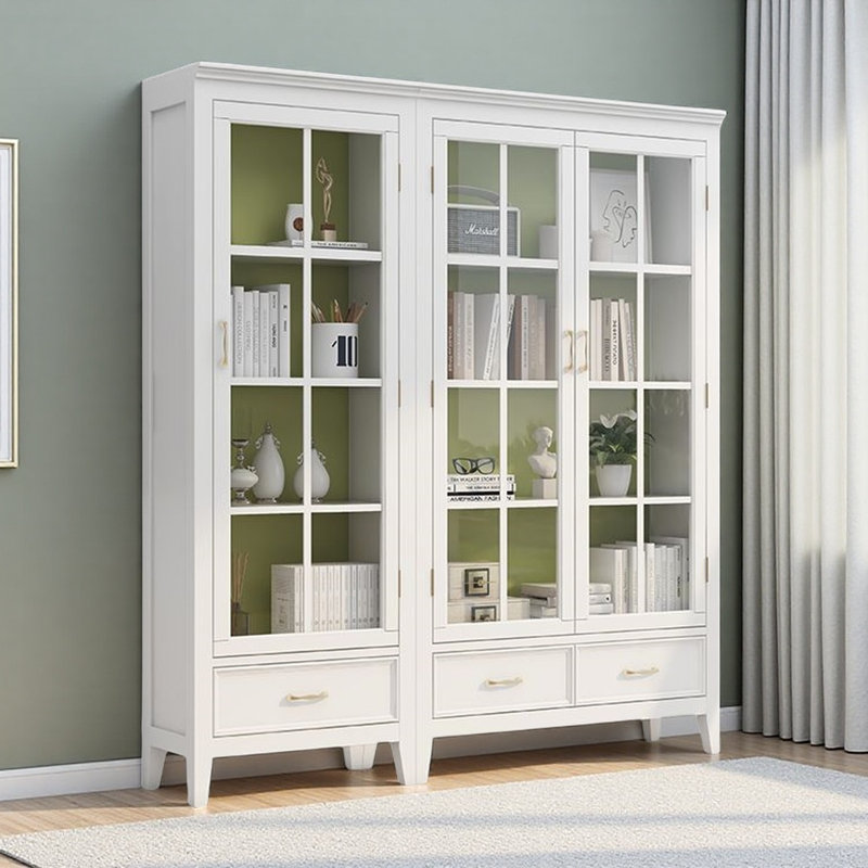 Vitrine moderne, simple et légère de luxe, Blanc