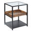 Byler Glass Top Frame End Table
