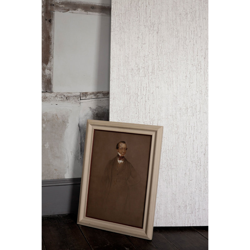 Crackle Wallpaper Roll, Gray Cream