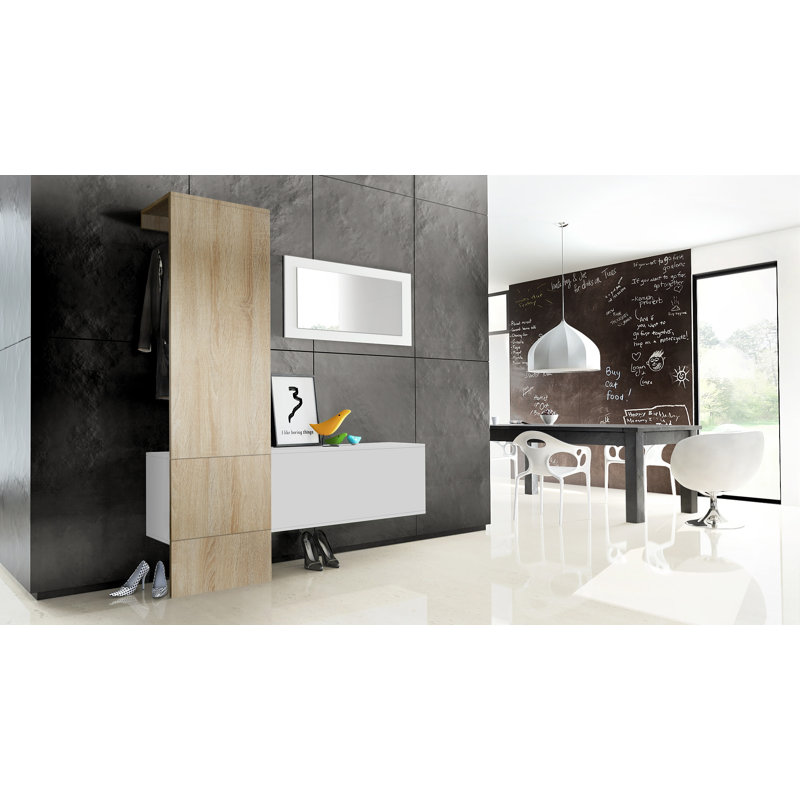 Metrodora 4 Piece Hall Set, Rough-cut oak colours