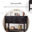 Console 48 po en bois massif avec 2 tiroirs, armoires et tablette inférieure, armoire de rangement pour salle à manger de style rétro-436536652