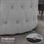 Repose-pieds de 31,5 po en velours capitonné à boutons pour salon, vestibule et meuble-lavabo | Gris clair | Polyester