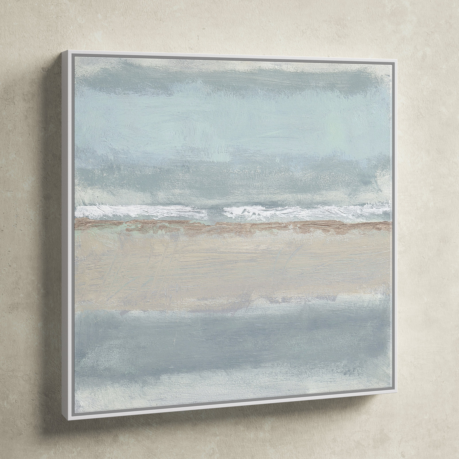 Dandelion "Serenity 1" Painting by Filippo Ioco, White , 24" H x 24" W x 2" D