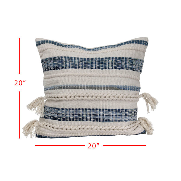 Foreside Home and Garden 18x18 Hand Woven Aleks Pillow