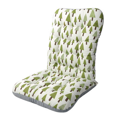 2-In-1 Reversible Linen/Velvet Chair Cushion - Tufted Seat & Lumbar Back Support For Home/Office Chair
