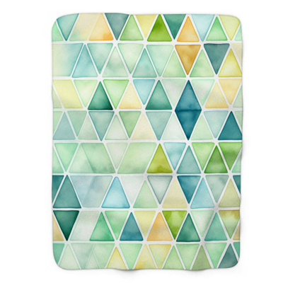 Geometric Grid - 1 Piece Premium Blanket