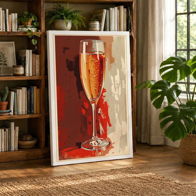 Celebration in Gold Art Deco - Wrapped Canvas, 36x24 - 91.4 x 61.0 cm, White Border