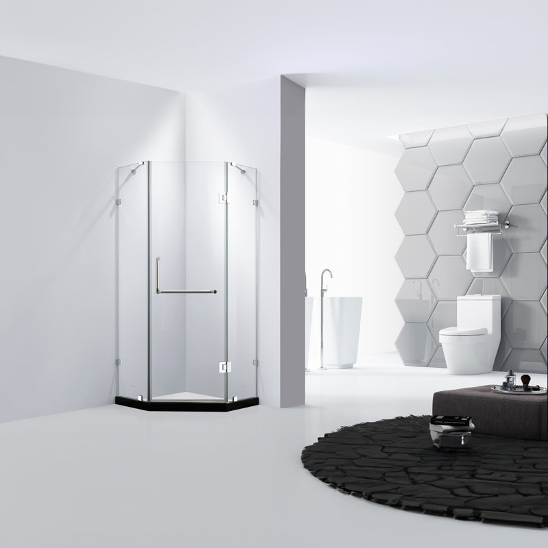 Porte de douche pivotante sans cadre l 36 "x H 79"