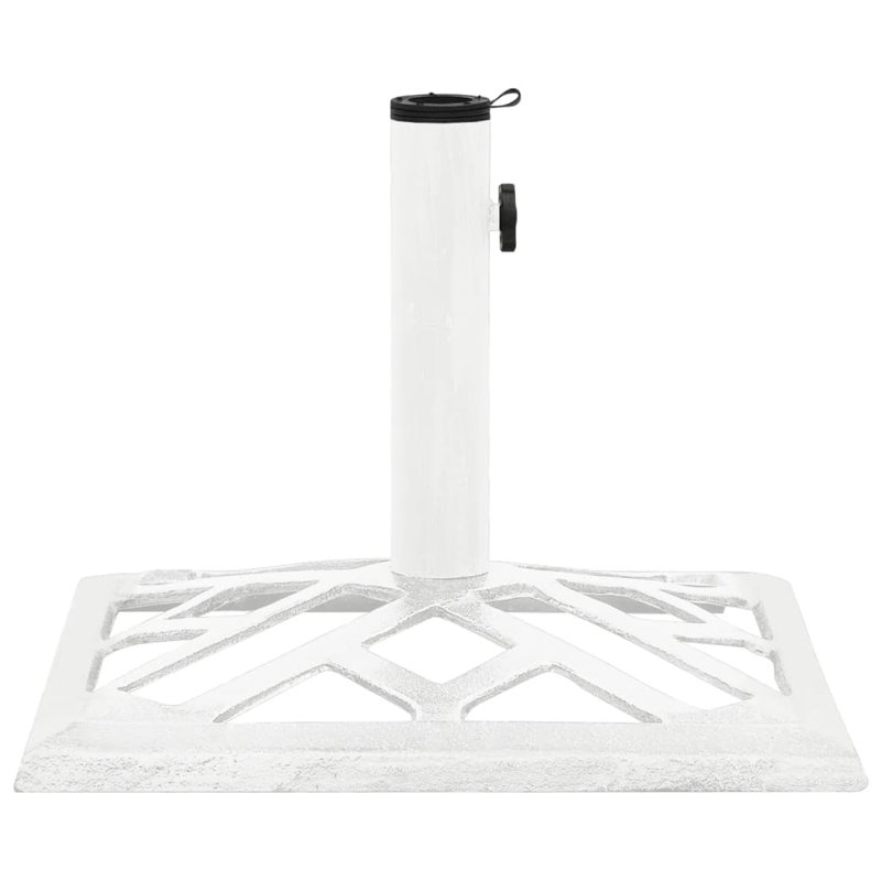 Base de parasol 19,8 livres pour fonte robuste de 1,4, 1,5 et 1,9 pouces, 12.2" H x 17.3" W x 17.3" D, White, Square