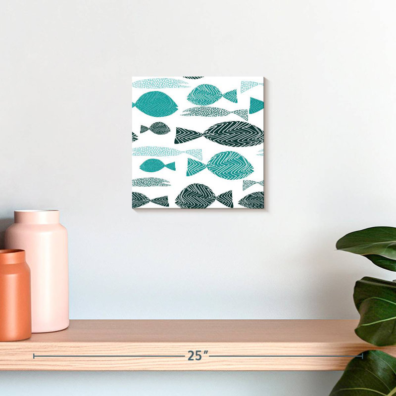 Brampt Abstract Fish School, 10" H x 10" W