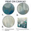 «Blue and Bronze Dots on Glass II», reproduction d'art sur toile tendue-55950378