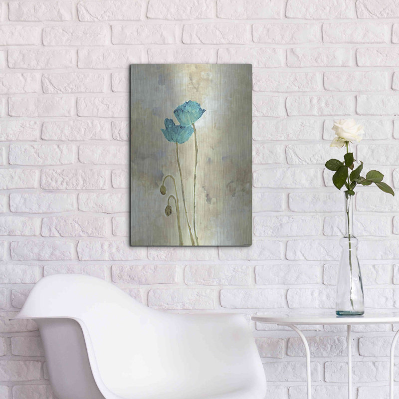 «Tealqoise Flowers 1» par Inconnu JD, H 24 po x l 16 po