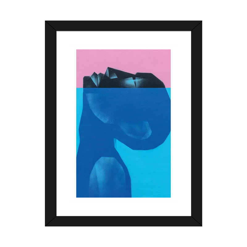 «Peace in Water» par VCalvento, reproduction d'art, H 24 po x l 16 po, Noir, Impression encadrée avec passe-partout