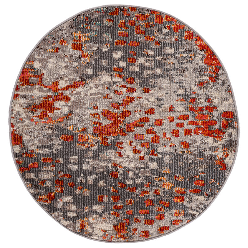 Tapis performance abstrait Poche, Rond 3 pi