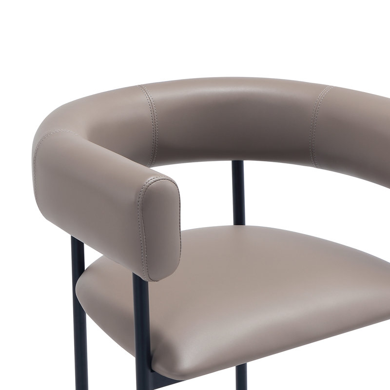 Tabouret de comptoir Onda, Taupe, Tabouret de comptoir (siège d'une hauteur de 27 p