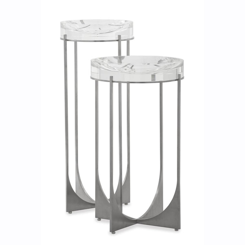 Table à martini Svelte II, argent, H 24,25 po x l 10 po x P 10 po