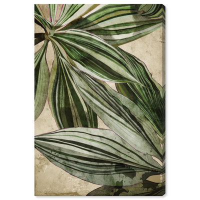 «Vintage Botanical Leaf», impression sur toile tendue