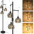 64.17'' Black LED Tree Floor Lamp with USB