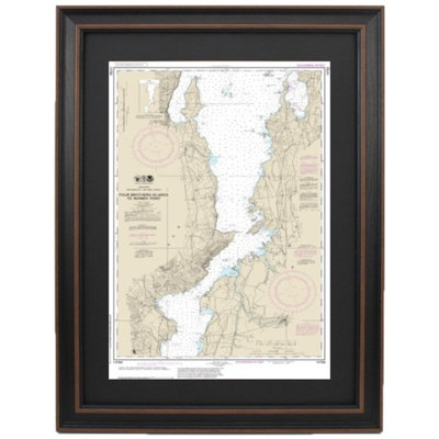 Lake Champlain, Four Brothers Islands To Barber Point | Nautical Chart | Framed Print