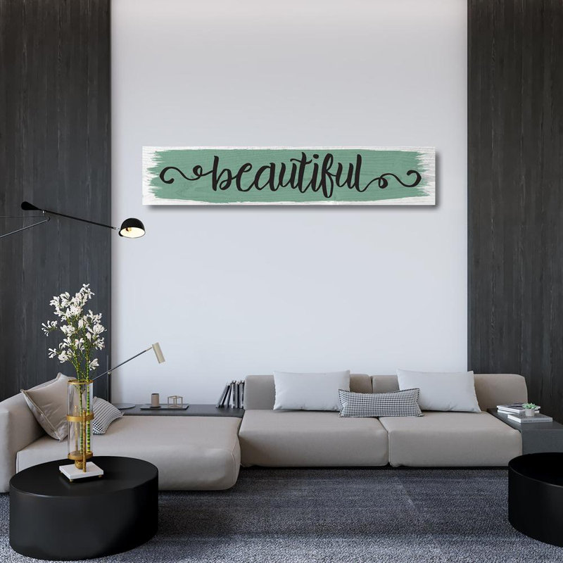 Art sur toile tendue Lark Manor ™ Hogan, Melody Gallery: "Curly Cue Color Signs" 4, H 13 po x l 48 po