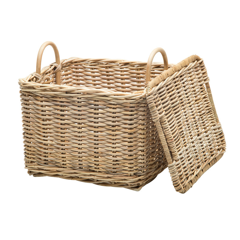 Panier en rotin Boyden, H 16,5 po x l 17,75 po x P 13,75 po
