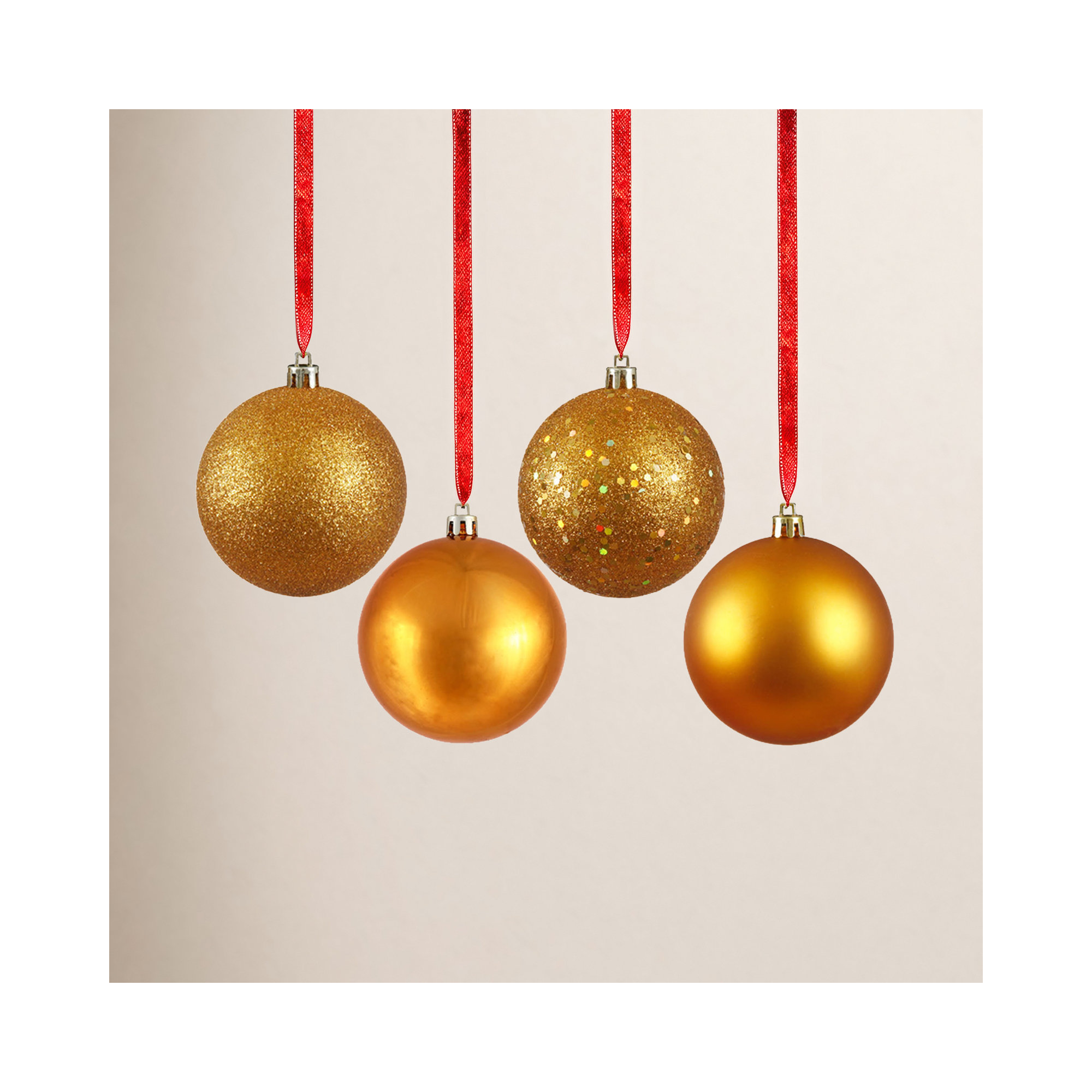 Holiday Décor Ball Ornament, Matte Limestone, 3" H x 3" W x 3" D