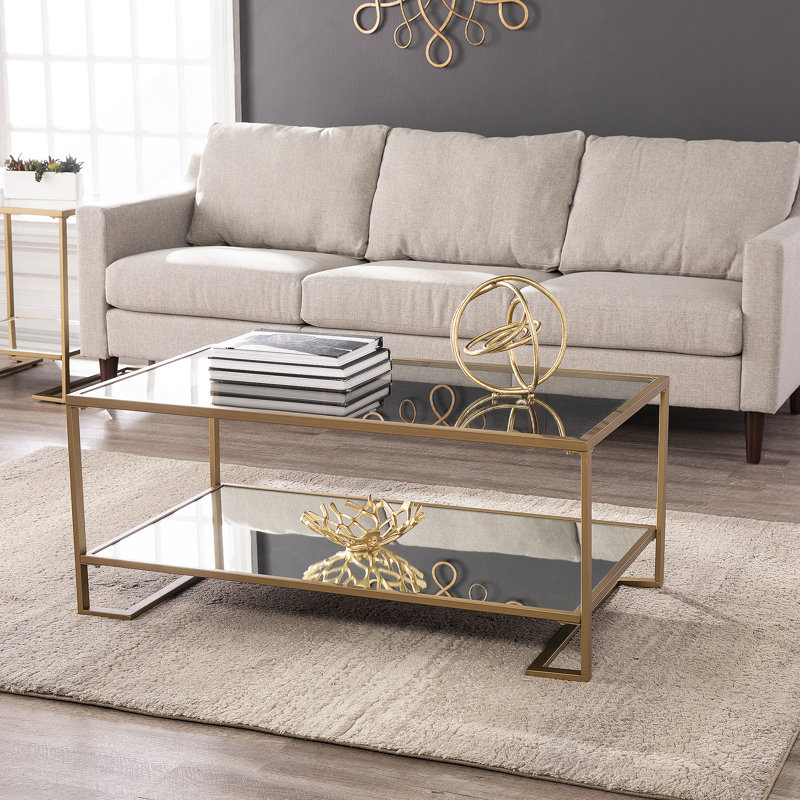 Glass-Top Cocktail Table