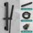 Hoimpro 2-In-1 Shower System With Adjustable Slide Bar, 12 Inch Square Rain Shower Head And Handheld Shower Wand, Wall Mounted Bathroom Shower Set-114406281