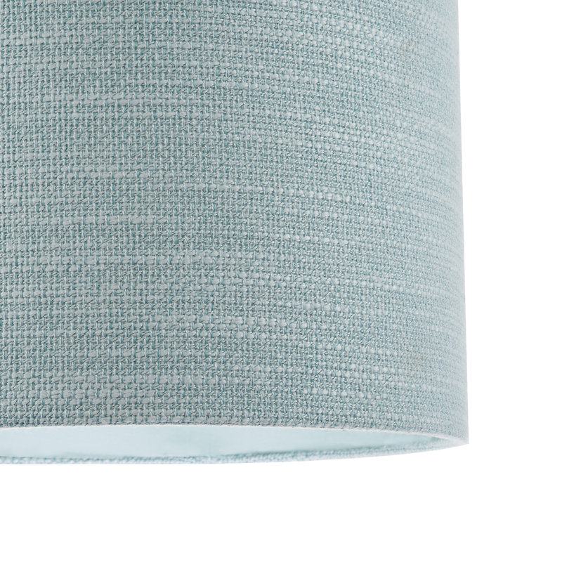 20cm H Linen Drum Lamp Shade ( No Direct Attachment Method ) in Teal