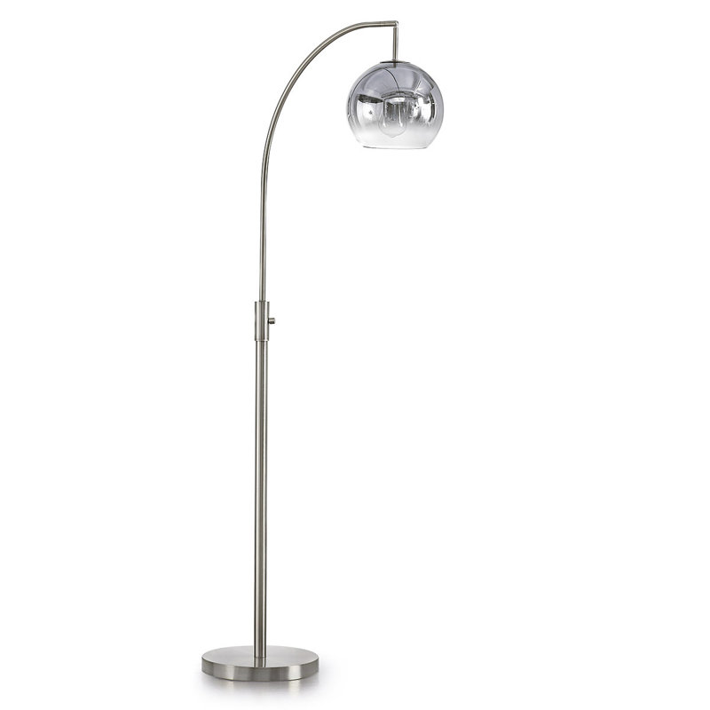 Eilleen 68'' Arched Floor Lamp, Chrome, Brushed Nickel