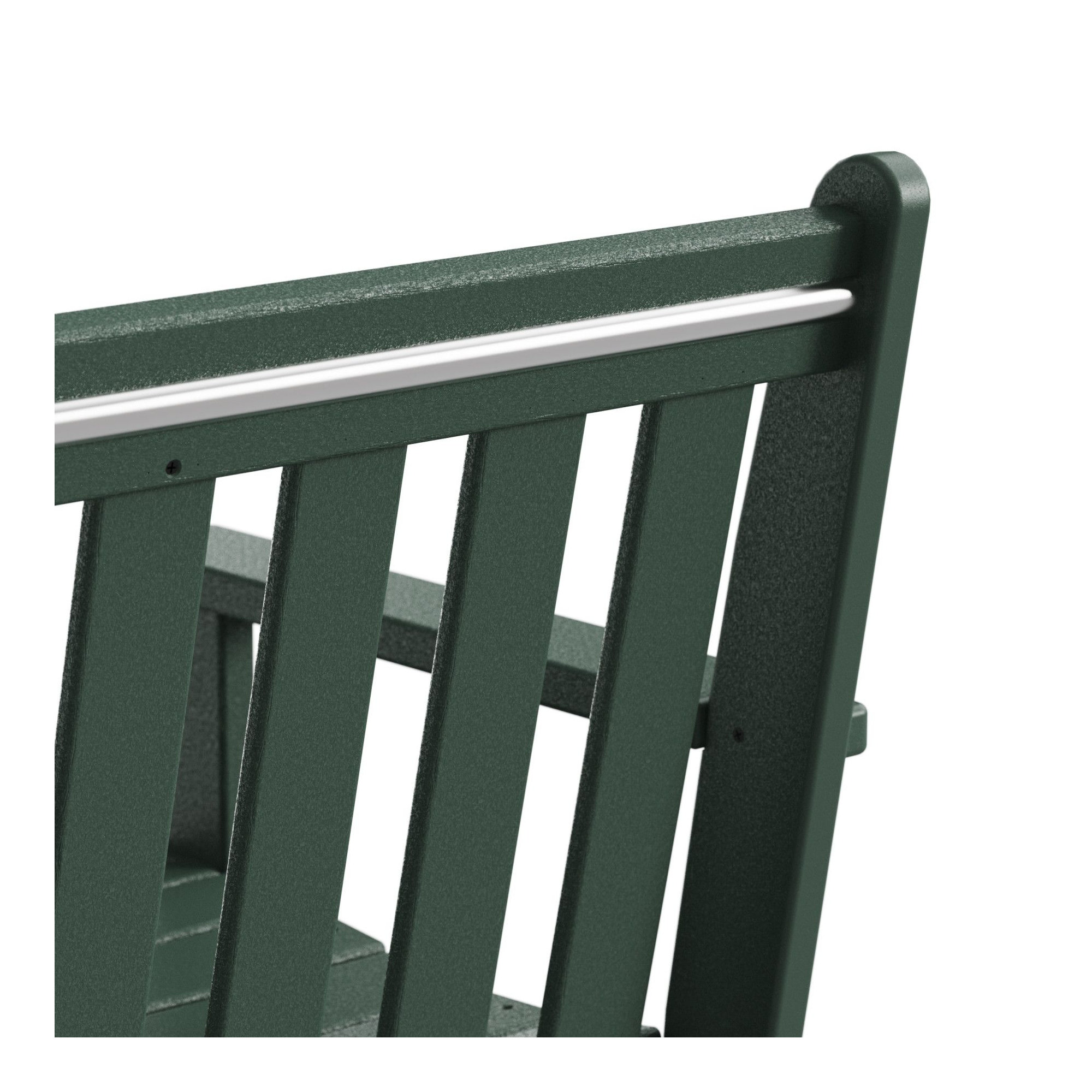 POLYWOOD Vineyard Patio Bench, Green, 35.25" H x 48" W x 24" D