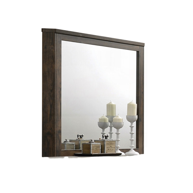 Walnut Finish Mirror