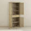 Armoire de rangement pour garde-manger de 72 po de hauteur avec portes en rotin et tiroir-1139214966-1139214960