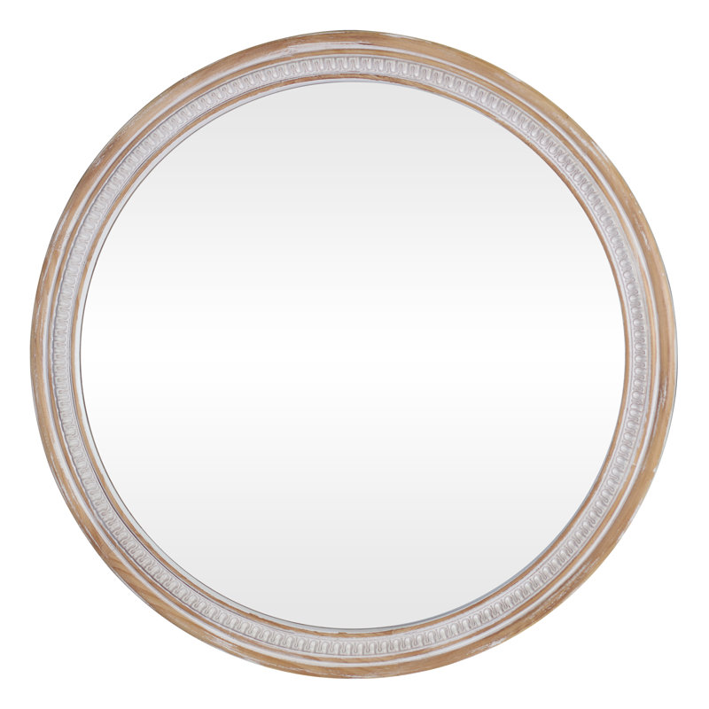 Miroir mural 30 po, Blanc antique, 30 po x 30 po