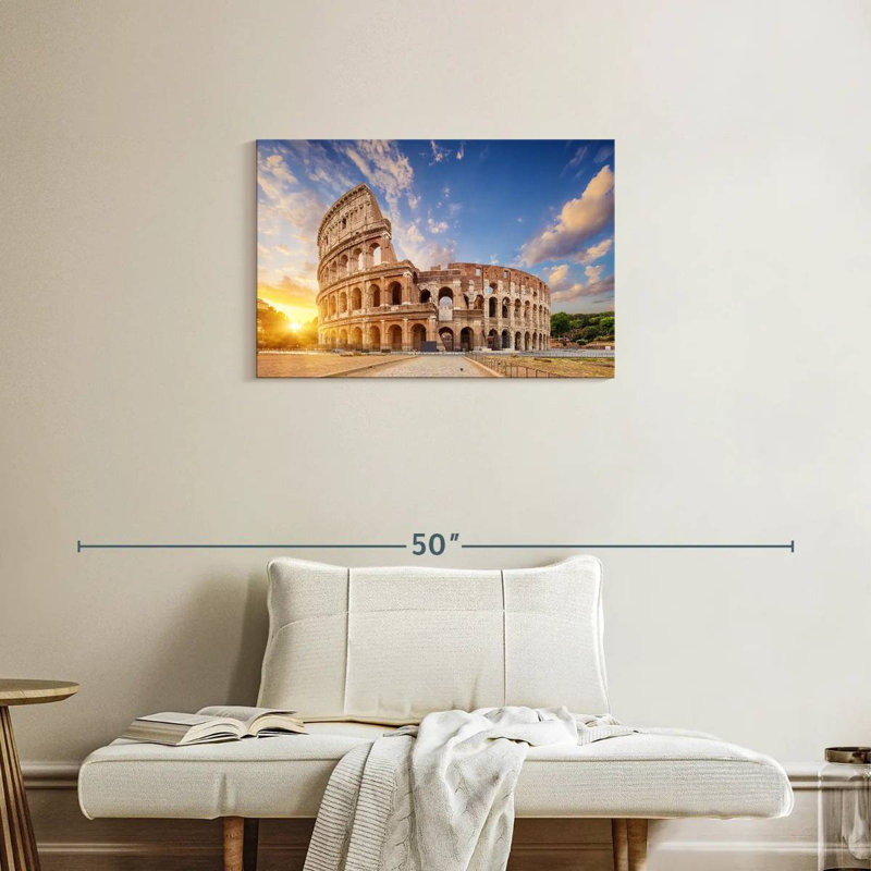 Ravi le Colosseo romain, H 20 po x l 30 po