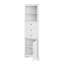 Armoire de rangement pour salle de bain, armoires de rangement triangulaires avec 3 tiroirs et tablette réglable, armoire d'angle haute, panneau de fibres à densité moyenne